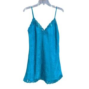 VTG‎ 1991 Victoria's Secret Gold Label Women's Satin S Lace Slip Dress Coquette